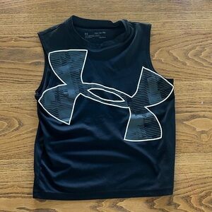 Under Armour Kids Black Tank Top with Logo